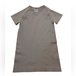 WORK OUT | Seamless Performance Tee | Raglan Short Sleeve | Grey/Taupe | XS